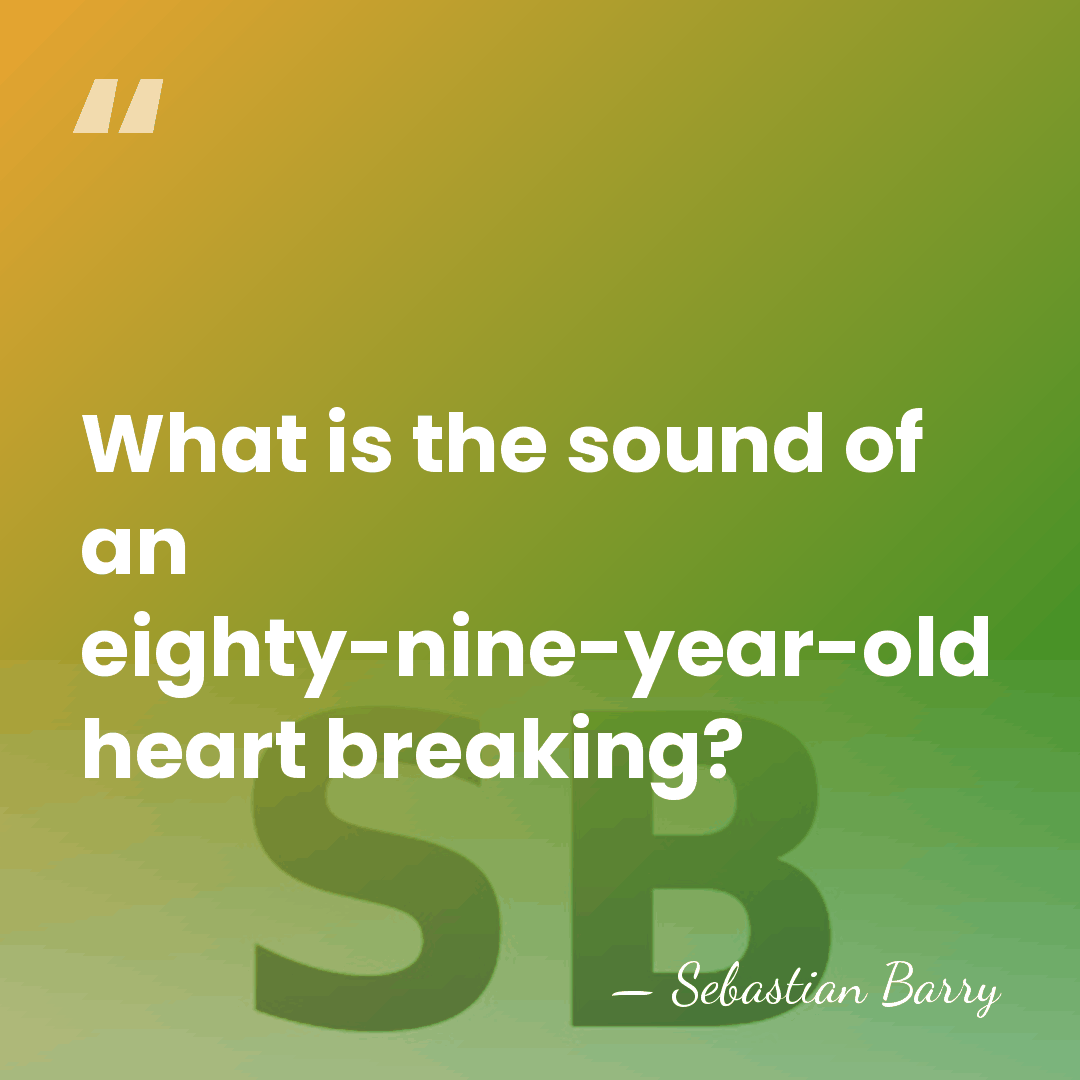 What is the sound of an eighty-nine-year-old heart breaking? - Sebastian Barry
