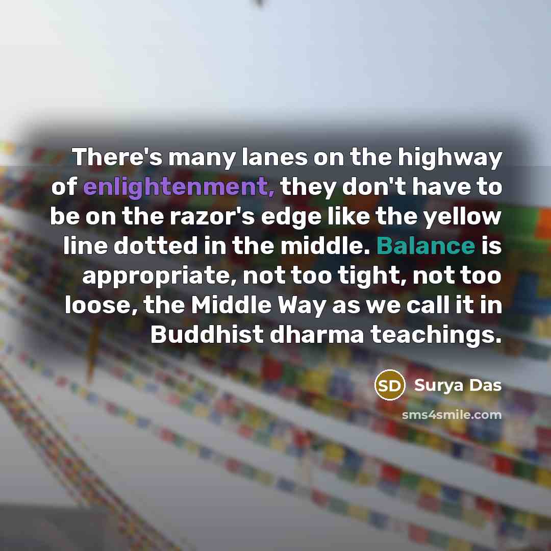 “There's many lanes on the highway of enlightenment, they don't…” quote by Surya Das
