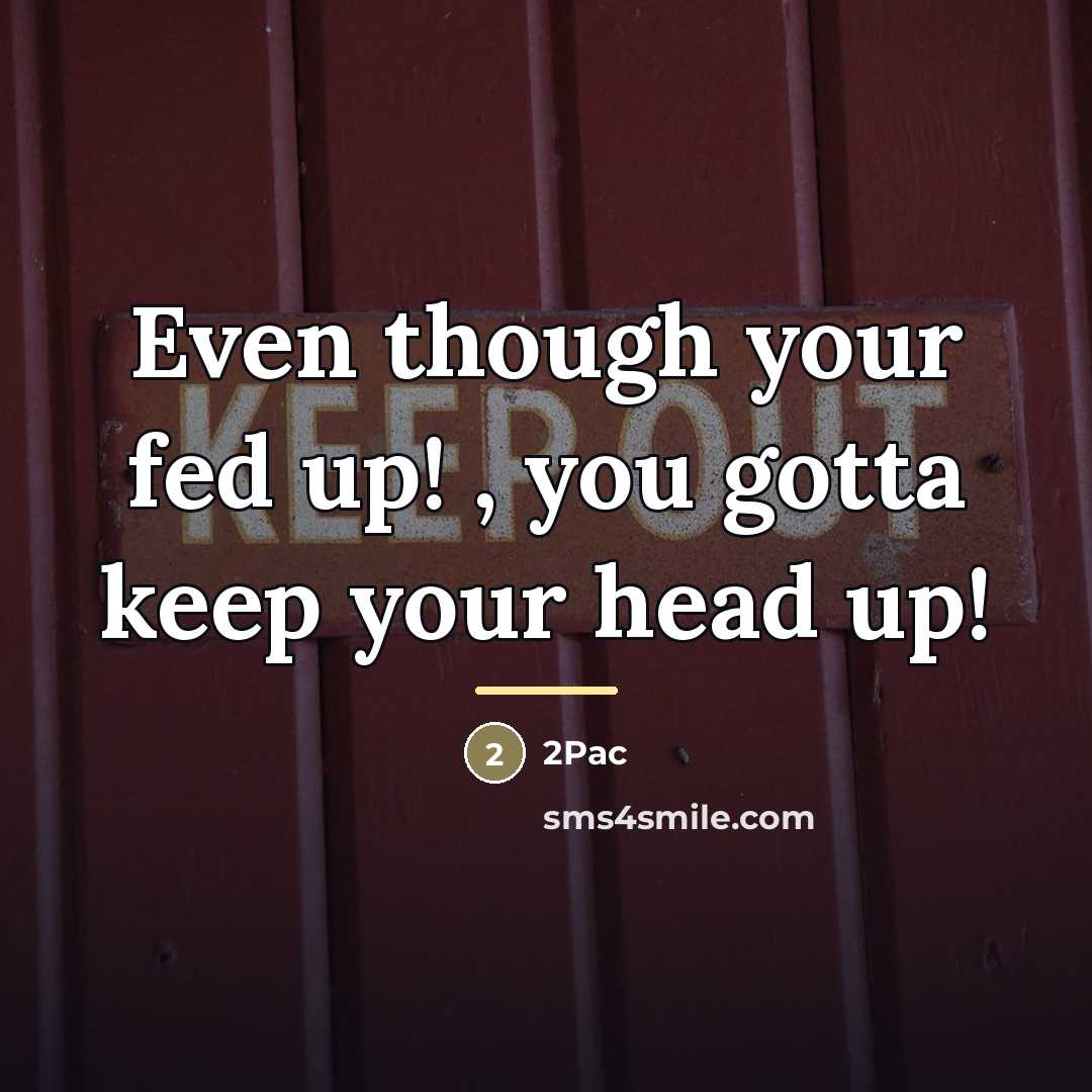 “Even though your fed up! , you gotta keep your…” quote by 2pac