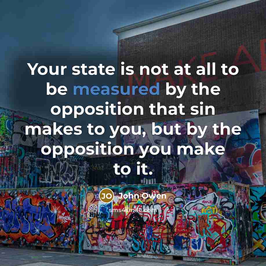 “Your state is not at all to be measured by…” quote by John Owen