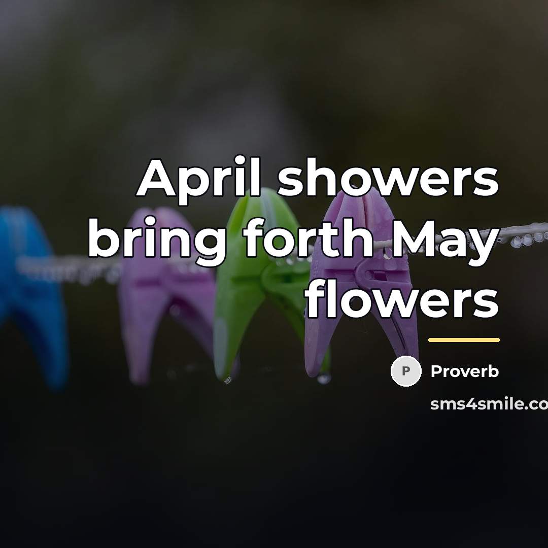 “April showers bring forth May flowers…” quote by Proverb