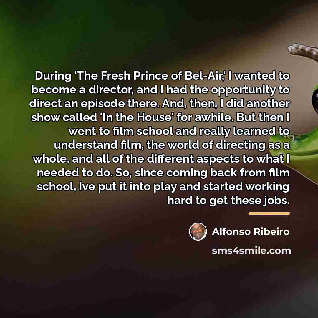 “During 'The Fresh Prince of Bel-Air,' I wanted to become…” quote by Alfonso Ribeiro