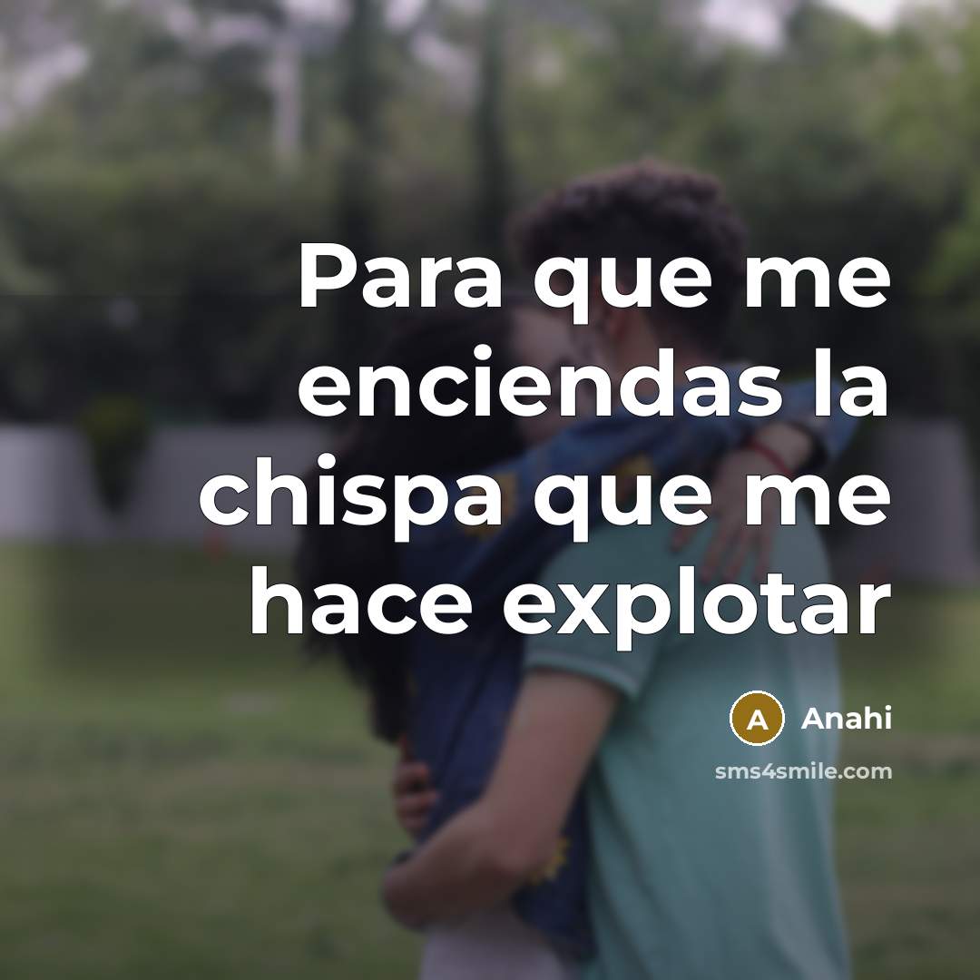 “Para que me enciendas la chispa que me hace explotar” quote by Anahi