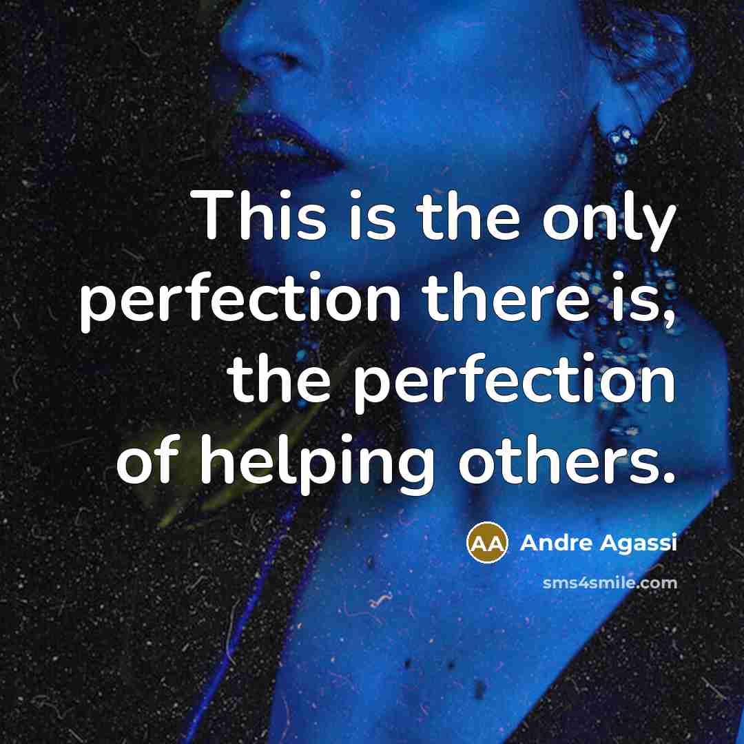 “This is the only perfection there is, the perfection of…” quote by Andre Agassi