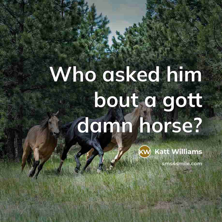 “Who asked him bout a gott damn horse?…” quote by Katt Williams