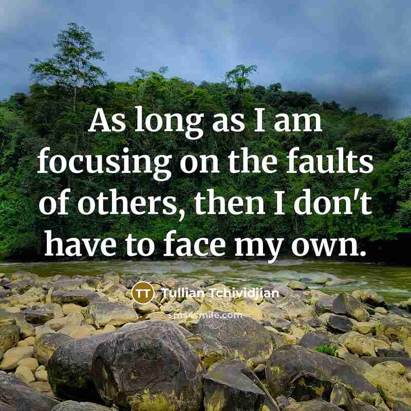 “As long as I am focusing on the faults of…” quote by Tullian Tchividjian