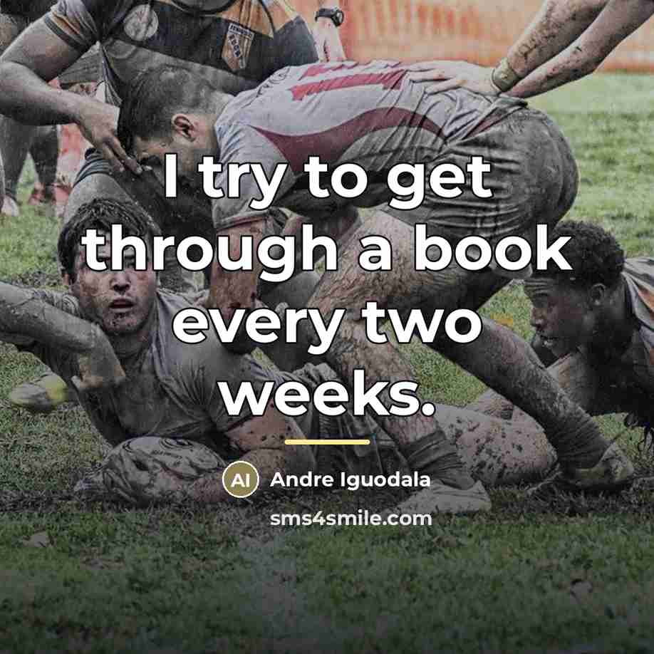 “I try to get through a book every two weeks.…” quote by Andre Iguodala