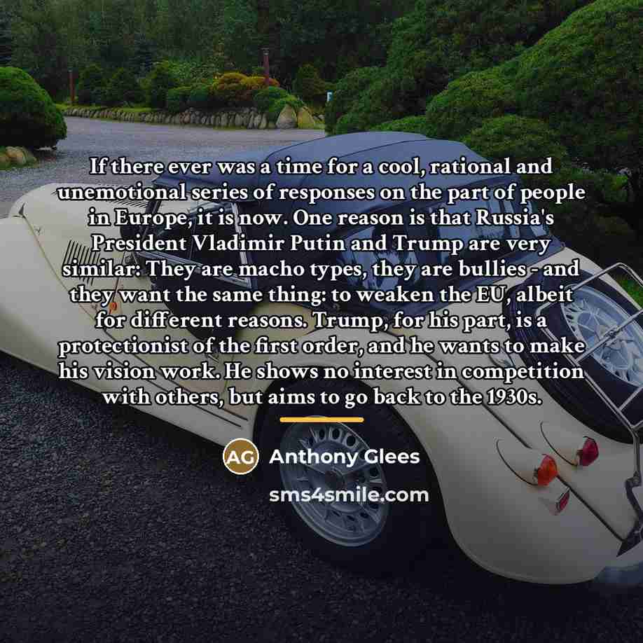 “If there ever was a time for a cool, rational…” quote by Anthony Glees