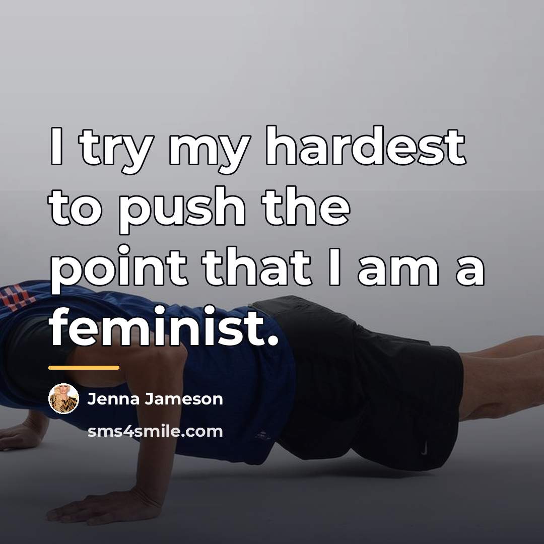 “I try my hardest to push the point that I…” quote by Jenna Jameson