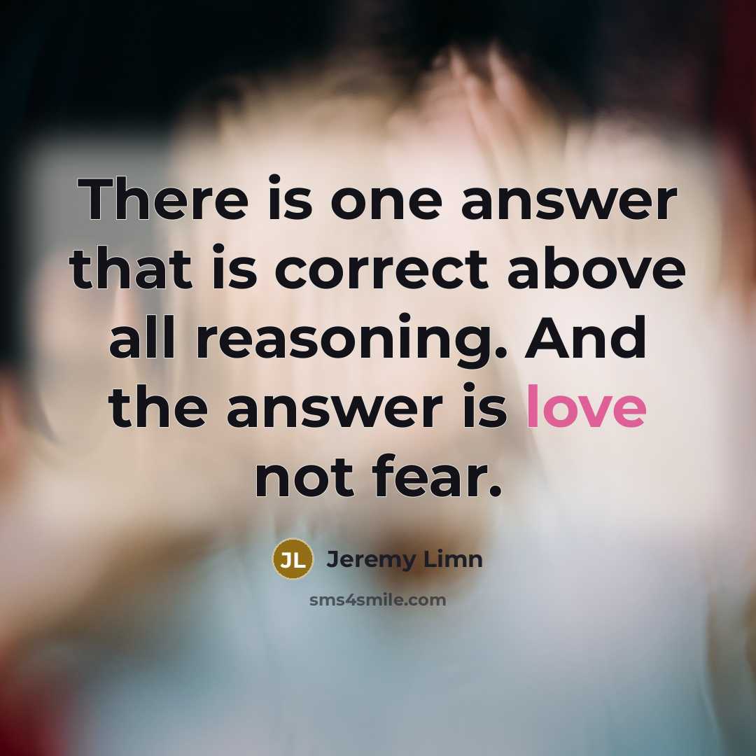 “There is one answer that is correct above all reasoning.…” quote by Jeremy Limn