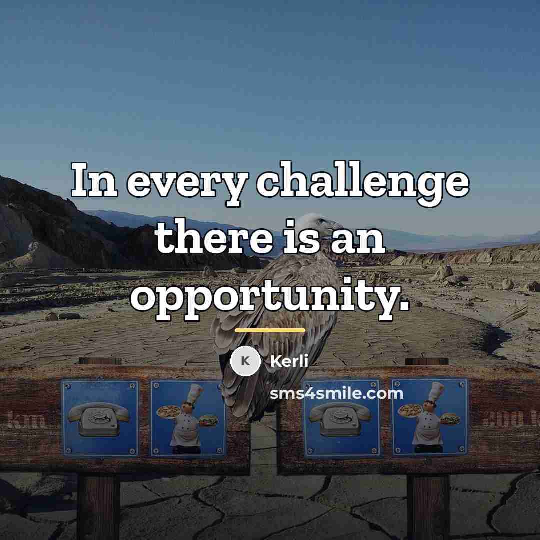 “In every challenge there is an opportunity.…” quote by Kerli