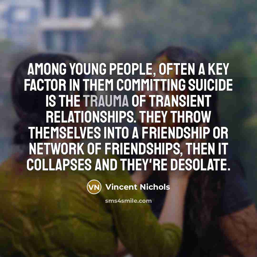 “Among young people, often a key factor in them committing…” quote by Vincent Nichols