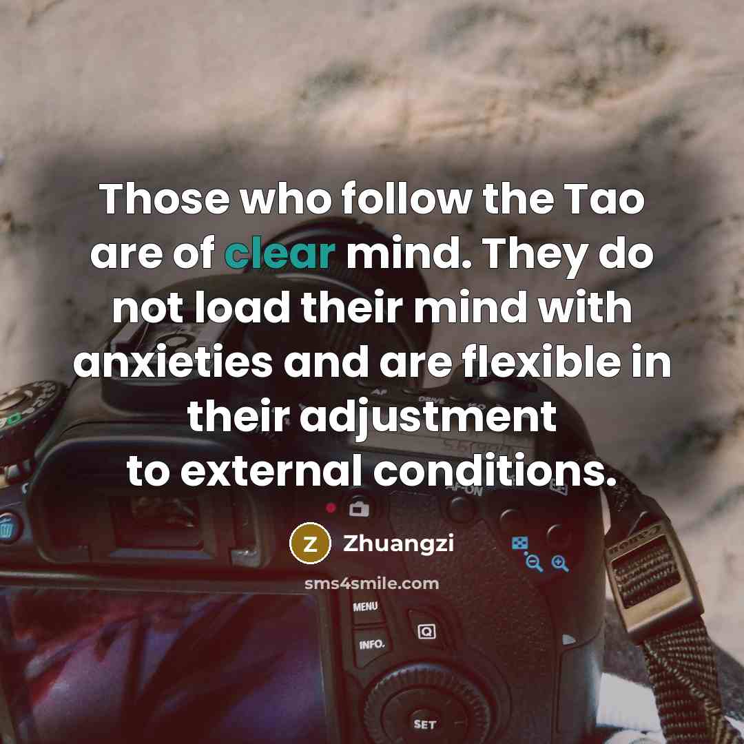 “Those who follow the Tao are of clear mind. They…” quote by Zhuangzi