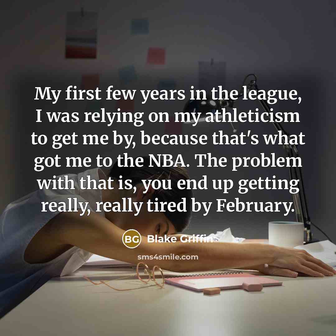 “My first few years in the league, I was relying…” quote by Blake Griffin