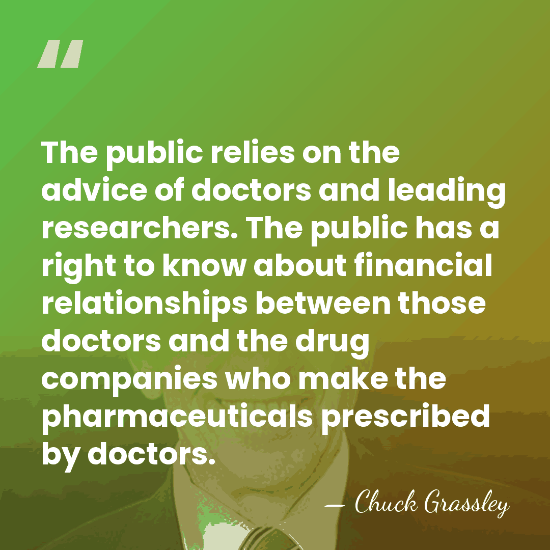 The public relies on the advice of doctors and leading researchers. The&hellip; - Chuck Grassley