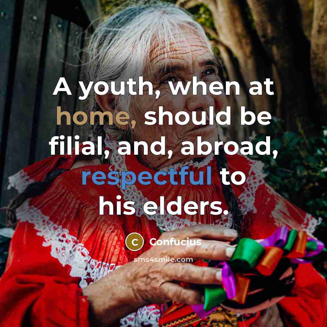 “A youth, when at home, should be filial, and, abroad,…” quote by Confucius