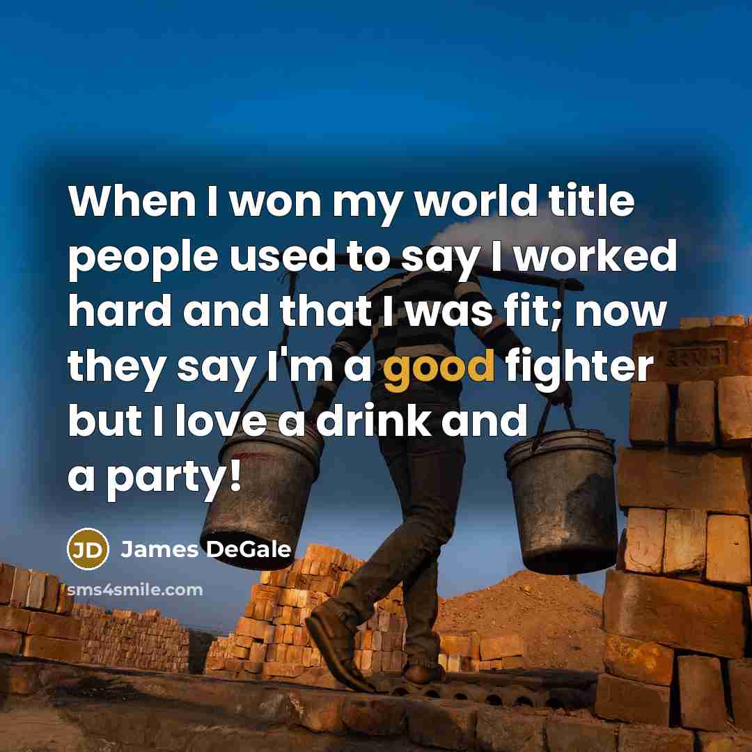 “When I won my world title people used to say…” quote by James DeGale