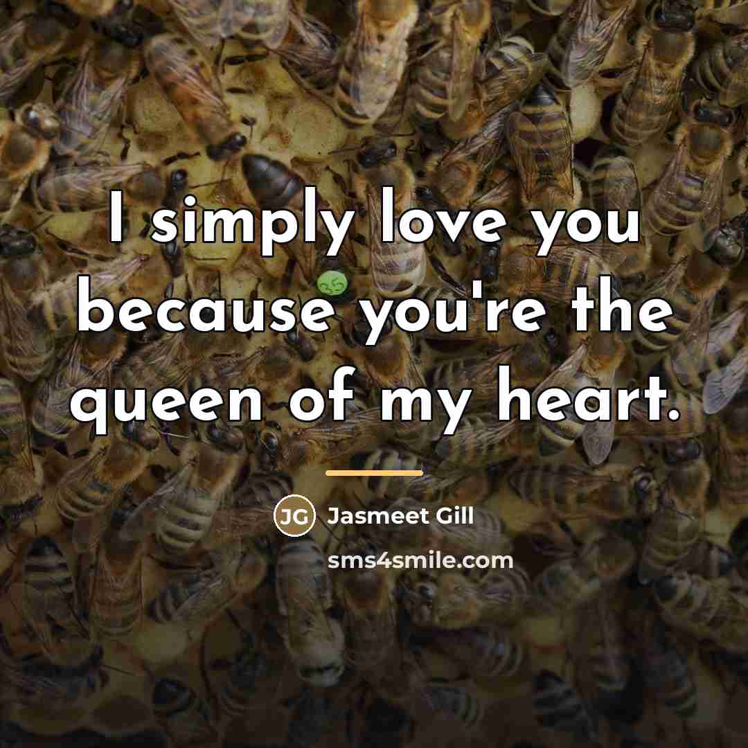 “I simply love you because you're the queen of my…” quote by Jasmeet Gill