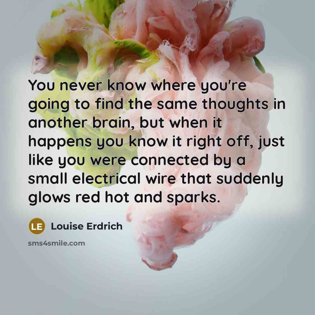 “You never know where you're going to find the same…” quote by Louise Erdrich
