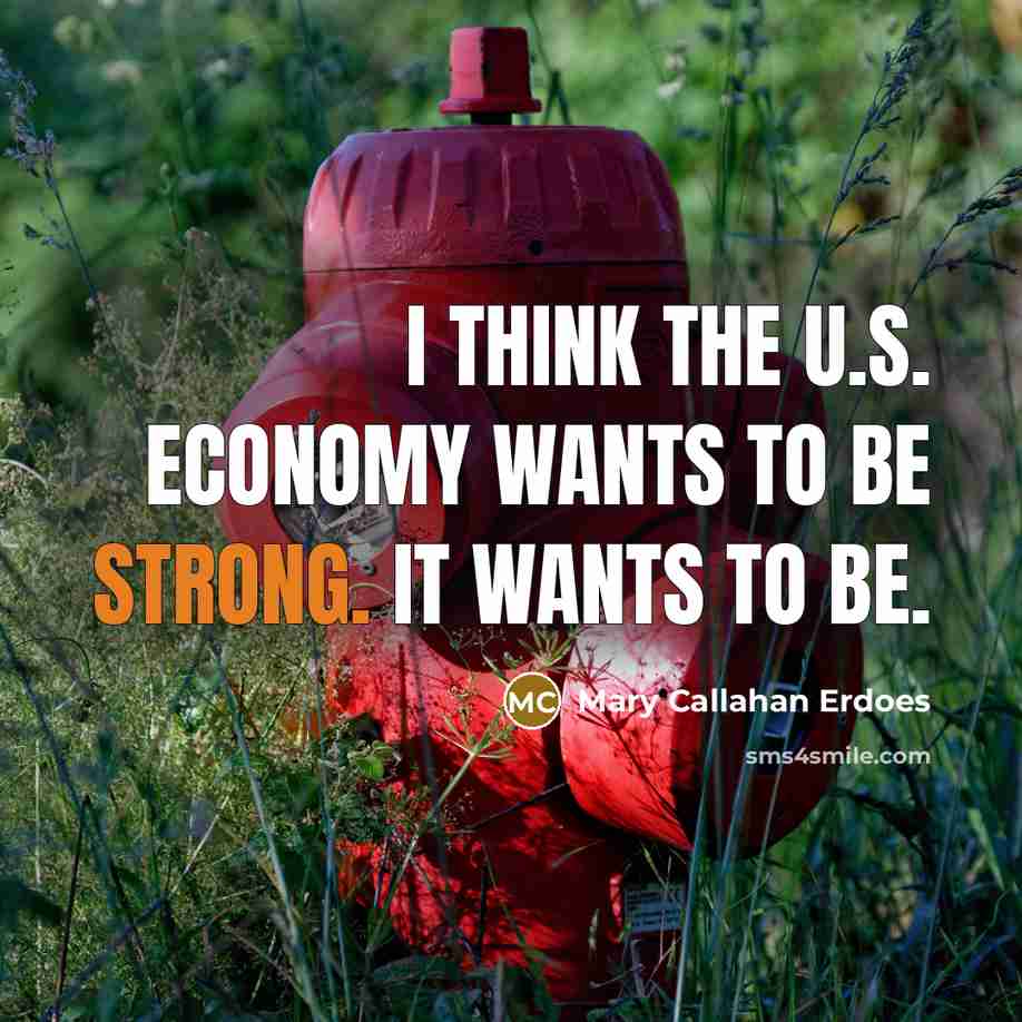 “I think the U.S. economy wants to be strong. It…” quote by Mary Callahan Erdoes