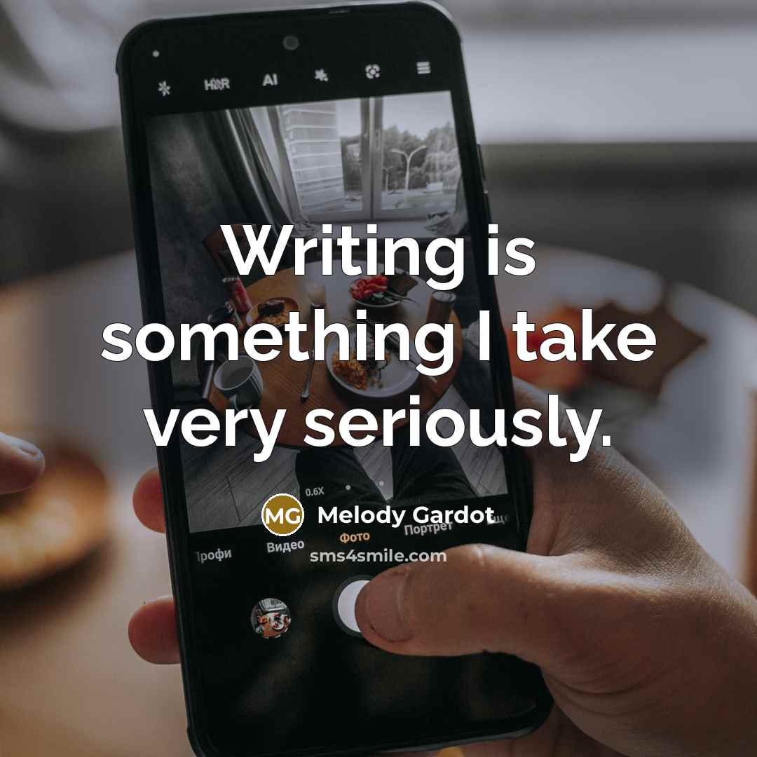 “Writing is something I take very seriously.…” quote by Melody Gardot
