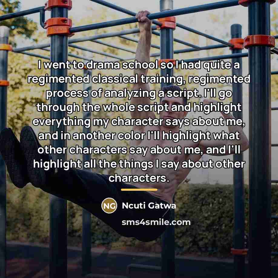 “I went to drama school so I had quite a…” quote by Ncuti Gatwa