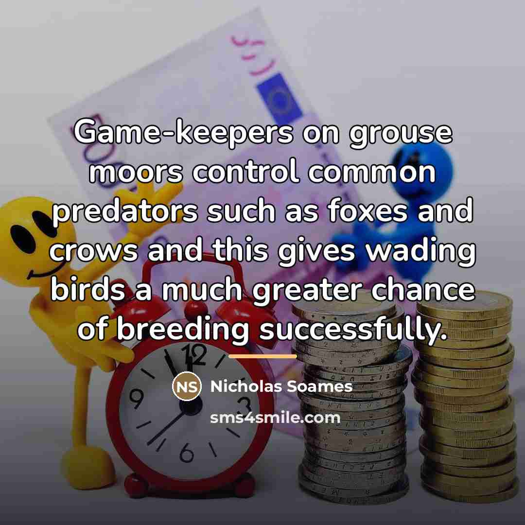 “Game-keepers on grouse moors control common predators such as foxes…” quote by Nicholas Soames