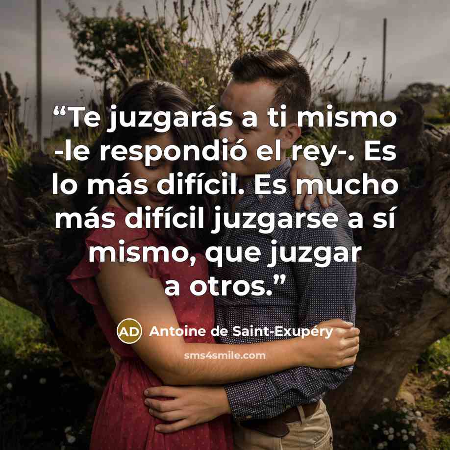“Te juzgarás a ti mismo -le respondió el rey-. Es lo más difícil. Es mucho más difícil juzgarse a sí mismo, que juzgar a otros.” quote by Antoine de Saint-Exupéry