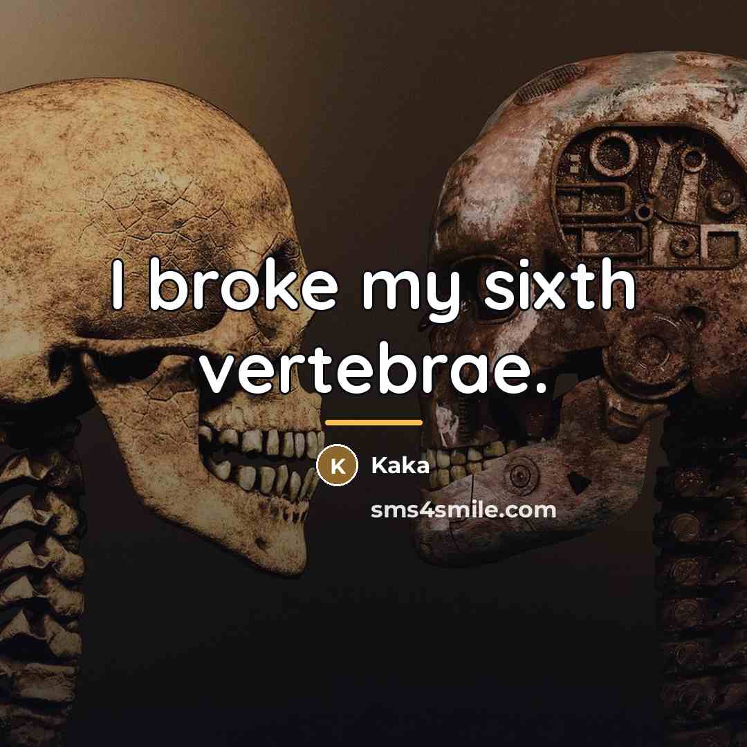 “I broke my sixth vertebrae.…” quote by Kaka