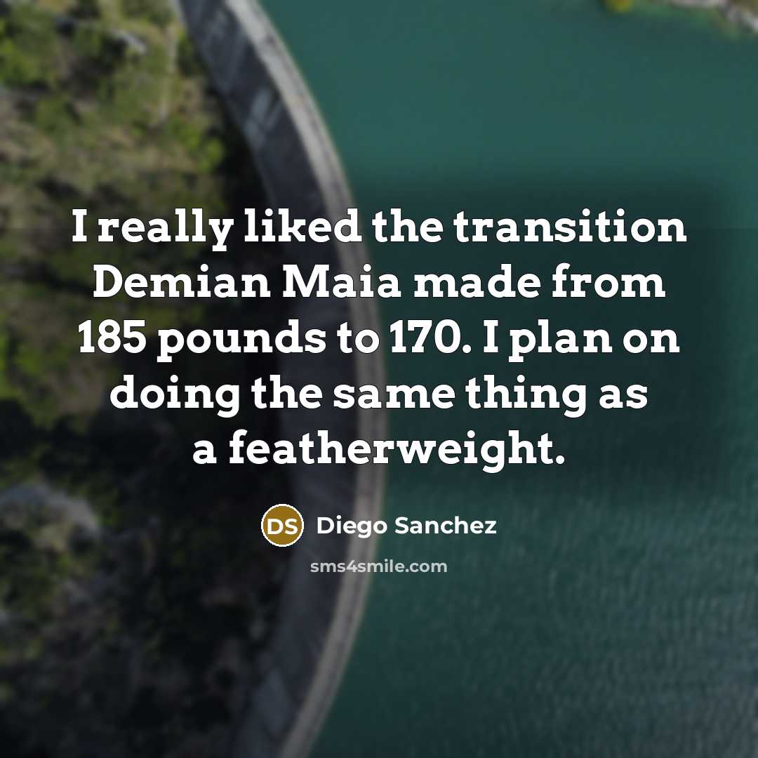 “I really liked the transition Demian Maia made from 185…” quote by Diego Sanchez