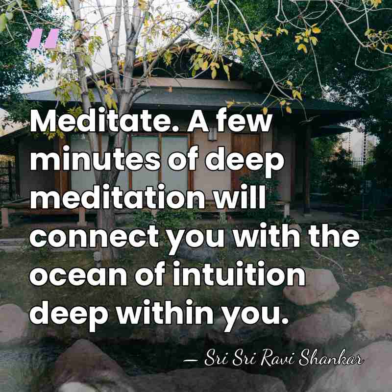 Meditate. A few minutes of deep meditation will connect you with the&hellip; - Sri Sri Ravi Shankar