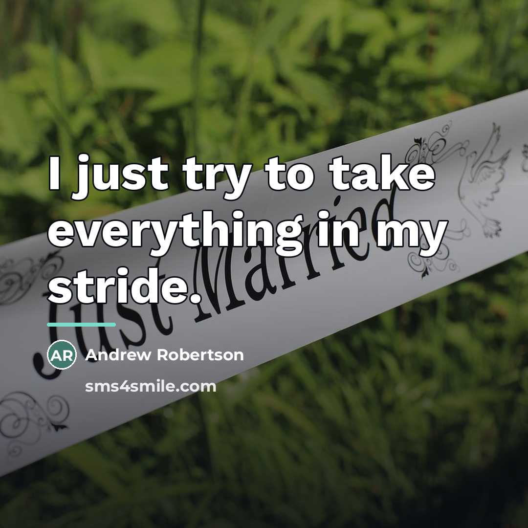 “I just try to take everything in my stride.…” quote by Andrew Robertson