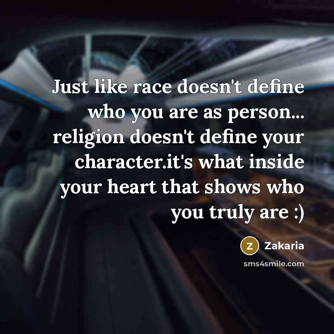 “Just like race doesn't define who you are as person...…” quote by Zakaria