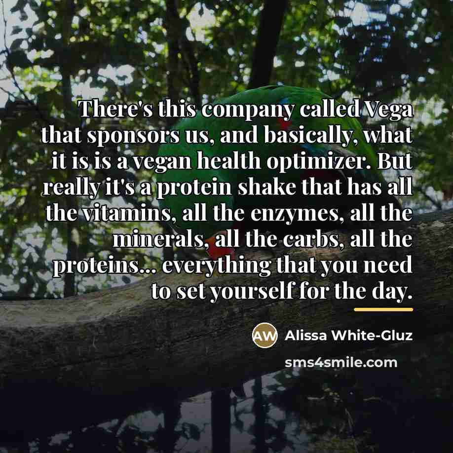 “There's this company called Vega that sponsors us, and basically,…” quote by Alissa White-Gluz
