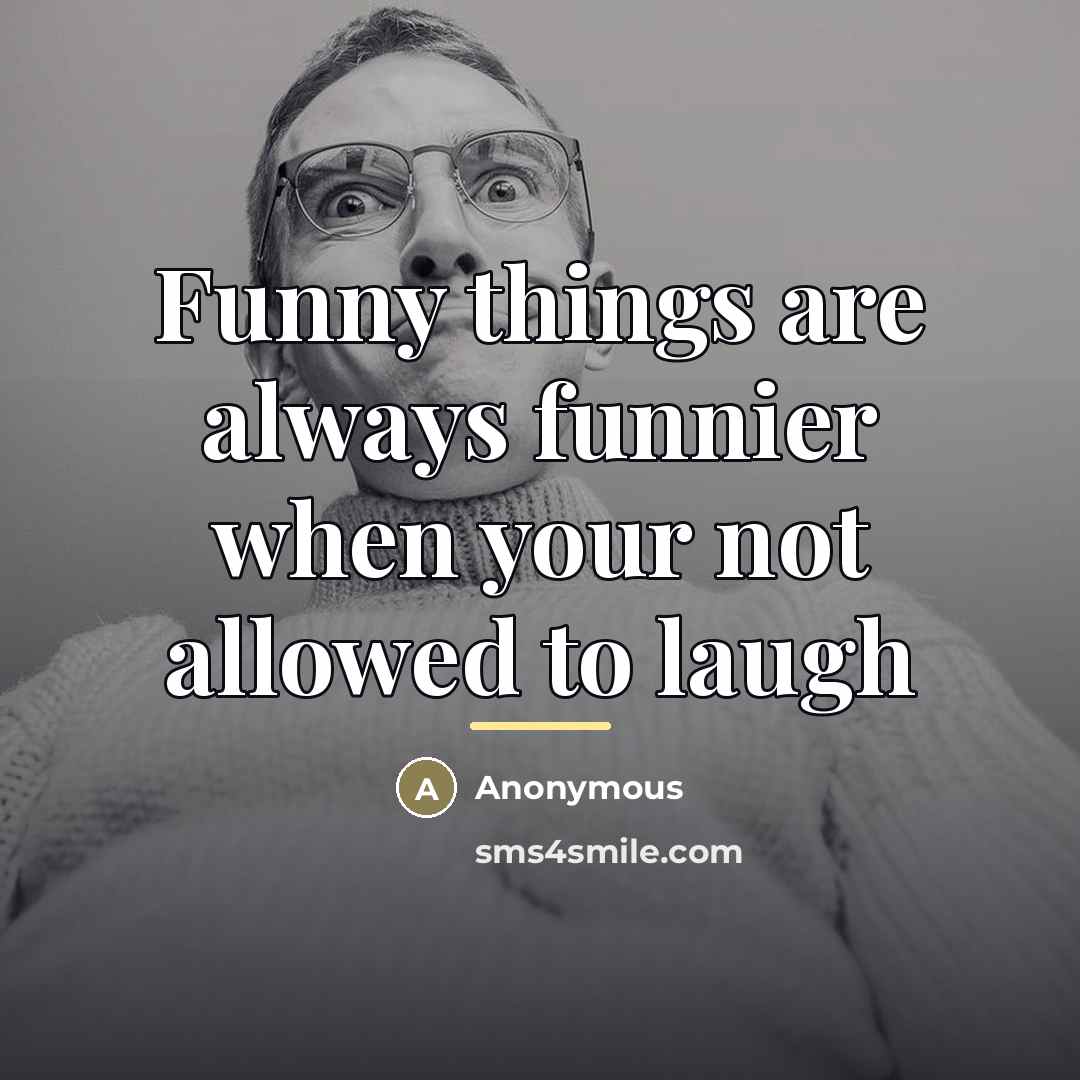 “Funny things are always funnier when your not allowed to…” quote by Anonymous