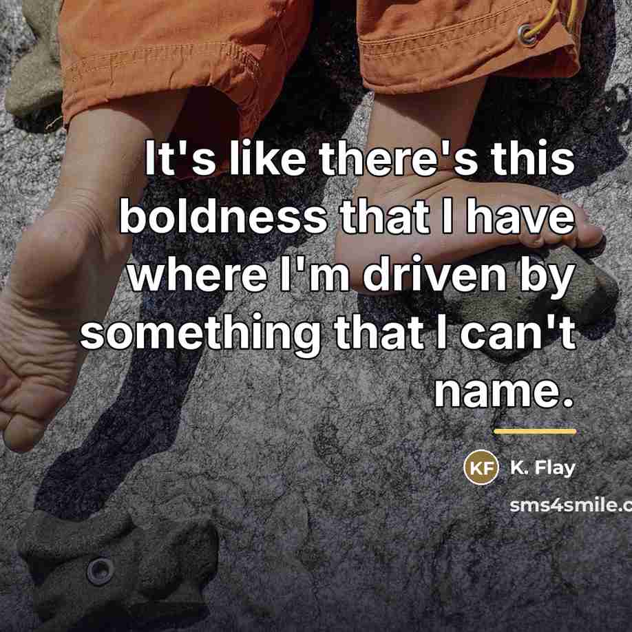 “It's like there's this boldness that I have where I'm…” quote by K. Flay