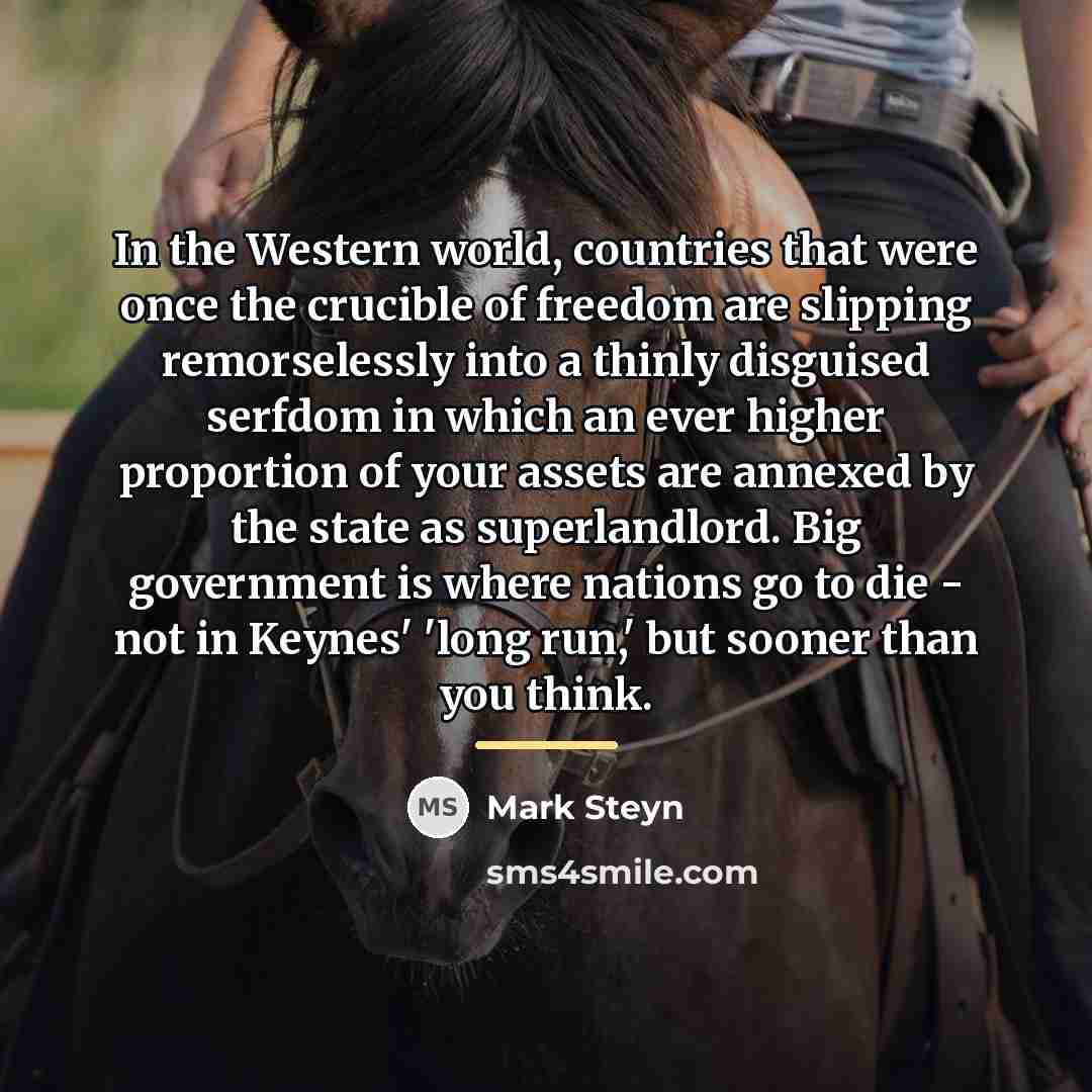 “In the Western world, countries that were once the crucible…” quote by Mark Steyn
