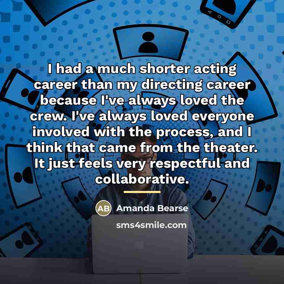 “I had a much shorter acting career than my directing…” quote by Amanda Bearse