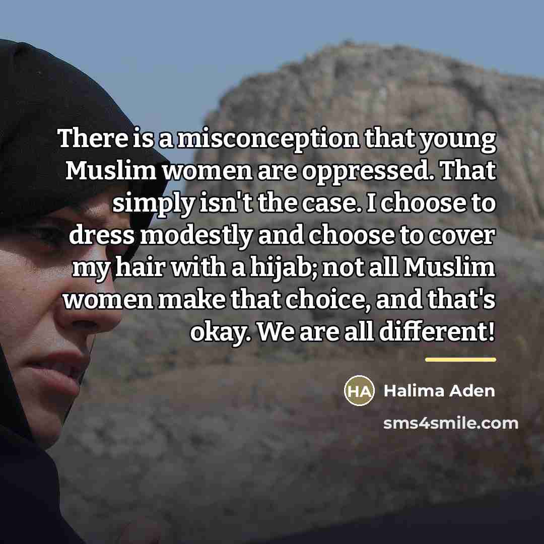 “There is a misconception that young Muslim women are oppressed.…” quote by Halima Aden