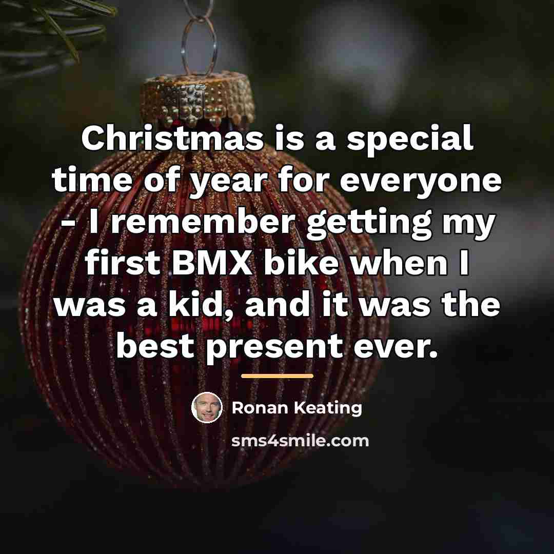 “Christmas is a special time of year for everyone -…” quote by Ronan Keating