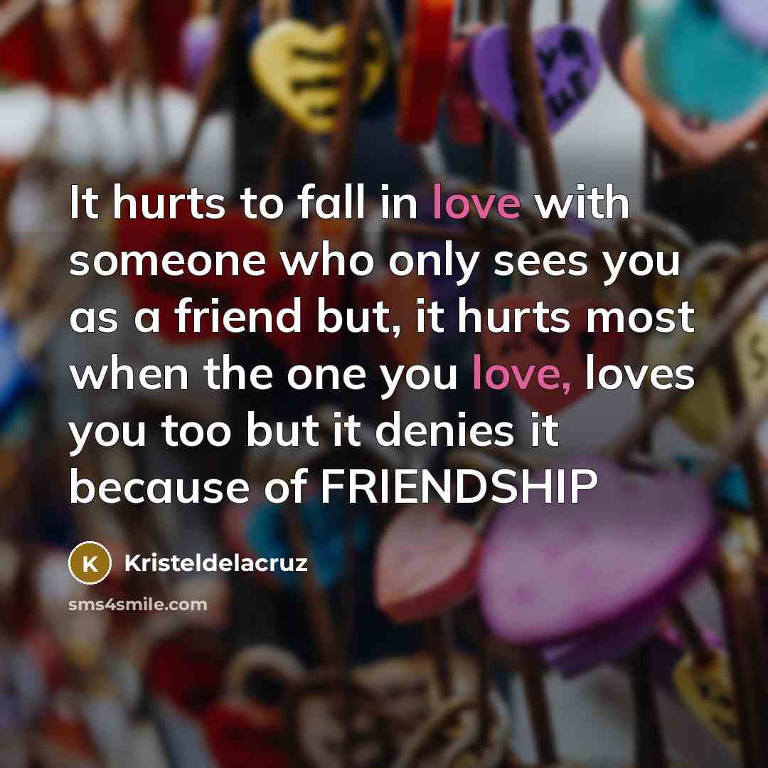 “It hurts to fall in love with someone who only…” quote by Kristeldelacruz