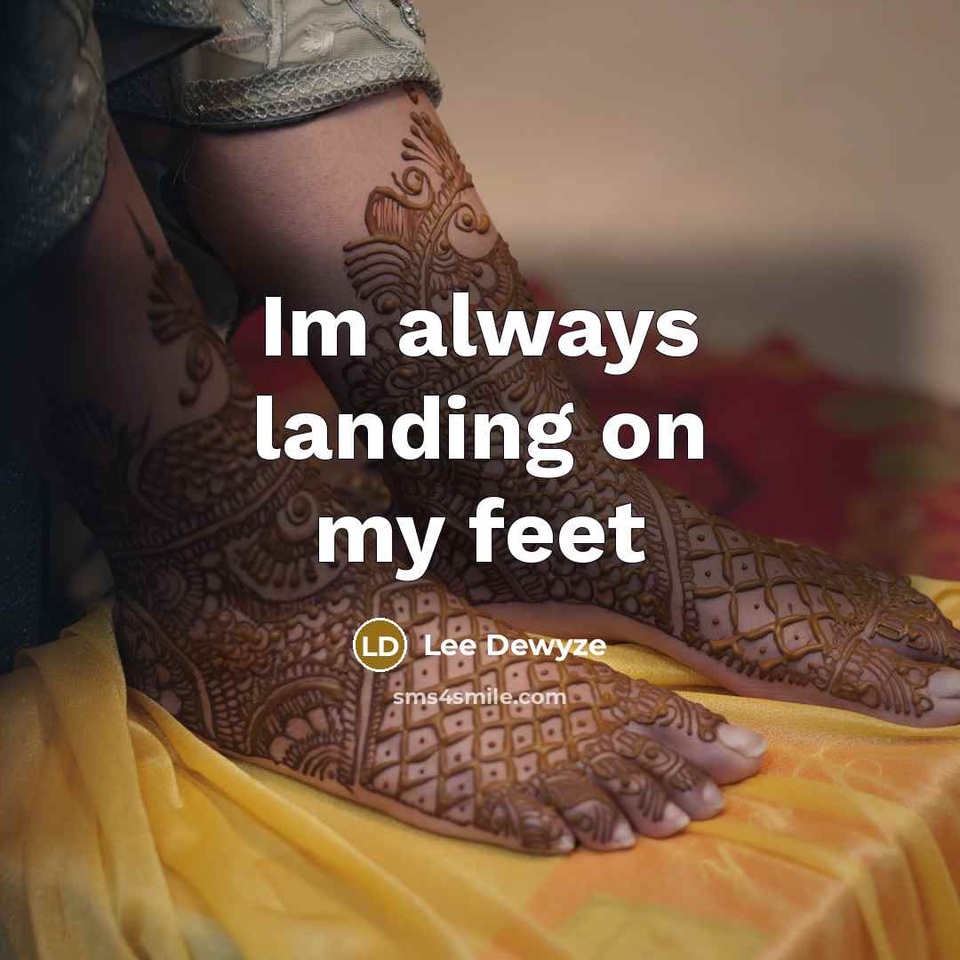 “Im always landing on my feet” quote by Lee Dewyze