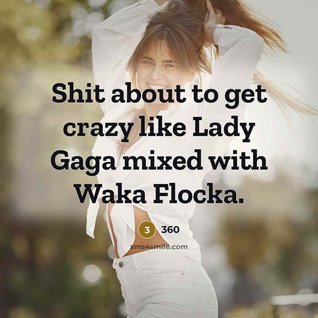 “Shit about to get crazy like Lady Gaga mixed with Waka Flocka.” quote by 360