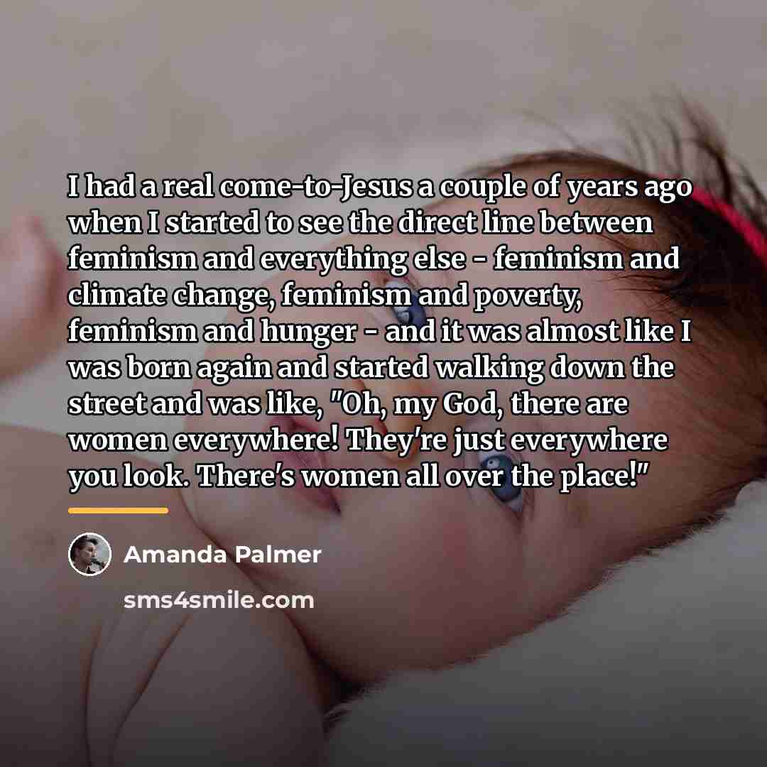 “I had a real come-to-Jesus a couple of years ago…” quote by Amanda Palmer