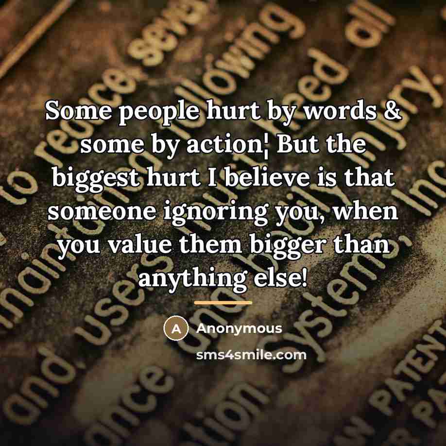 “Some people hurt by words & some by action¦ But…” quote by Anonymous