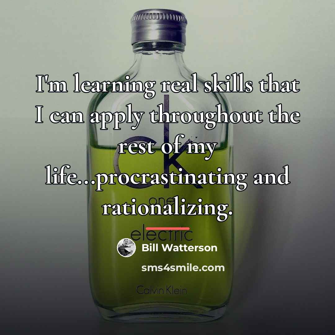 “I'm learning real skills that I can apply throughout the…” quote by Bill Watterson