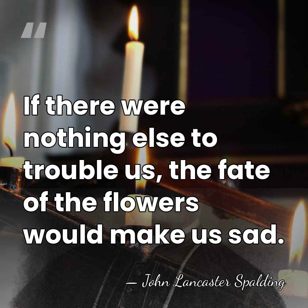 If there were nothing else to trouble us, the fate of the&hellip; - John Lancaster Spalding