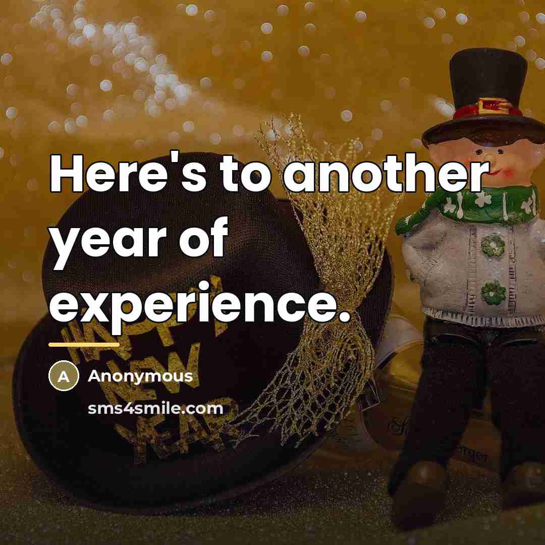 “Here's to another year of experience.…” quote by Anonymous
