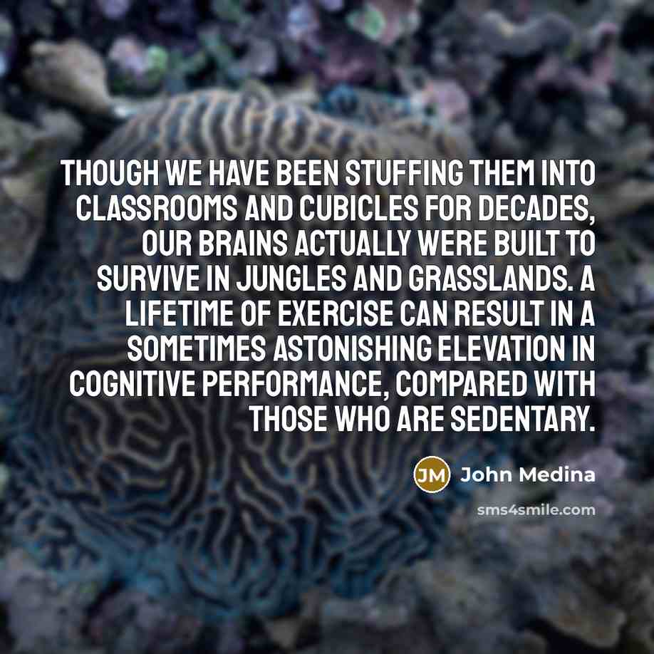 “Though we have been stuffing them into classrooms and cubicles…” quote by John Medina