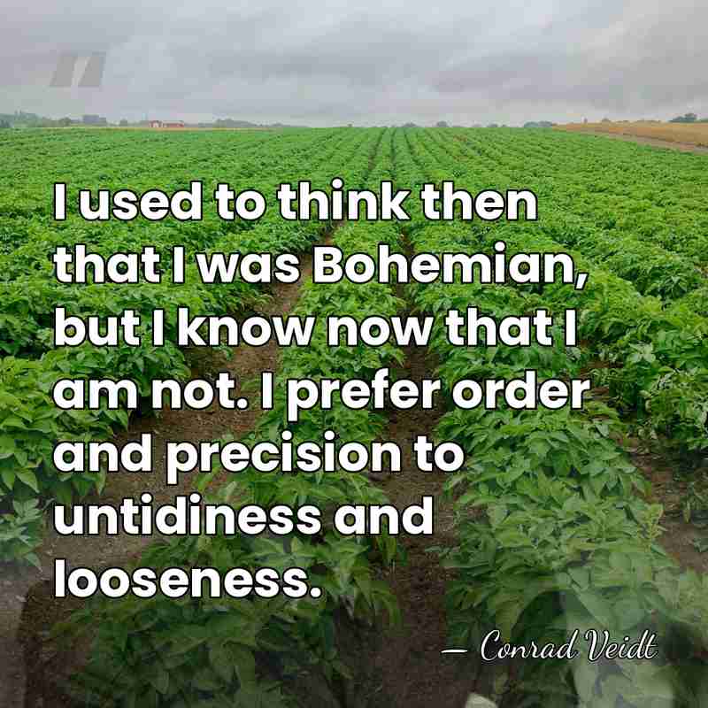 I used to think then that I was Bohemian, but I know&hellip; - Conrad Veidt